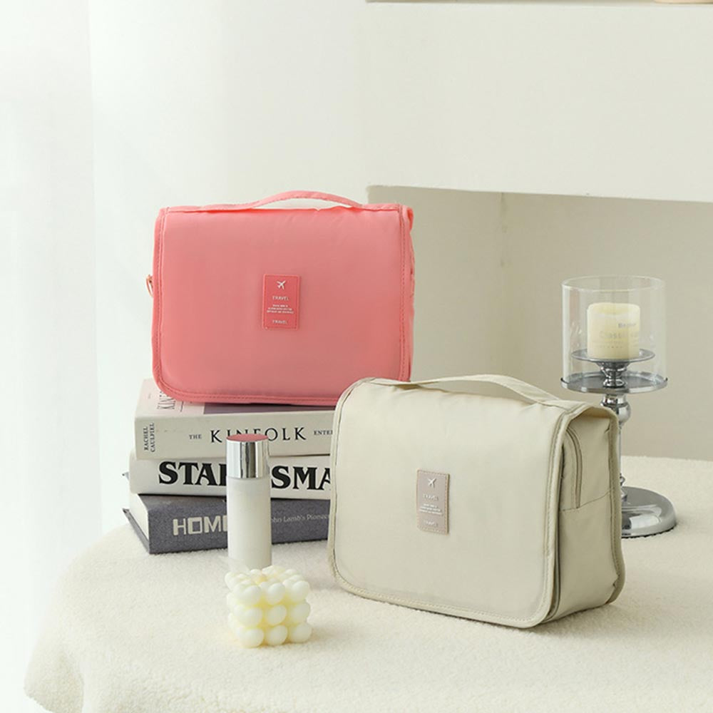 Bag Travel Bag with Hanging Hook, Water-resistant Makeup Cosmetic Bag Travel Organizer for Accessories, Shampoo, Full Sized Container Makeup Bags Travel Cosmetic Storage Bag