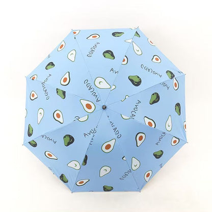 Cute Female Umbrella Fresh Fruit Umbrella Student Folding UV Protection Sun Sunshade Female Sunny and Rainy Dual Use Sun Umbrella Folding Wholesale