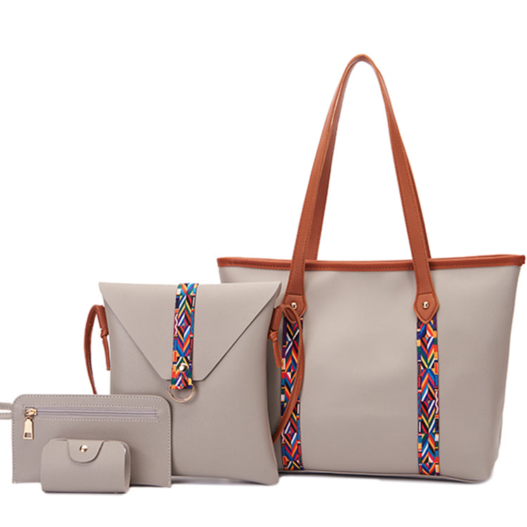 4 PCS/Sets Women Bags Handbag for Women Ladies Bags Tote Bags Shoulder Bag Crossbody Bag Discount On Sale