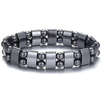 Classical Hematite Energy Beaded Elastic Magnetic Therapy Health Care Loss Weight Bracelets Slimming Health Care for Men Women