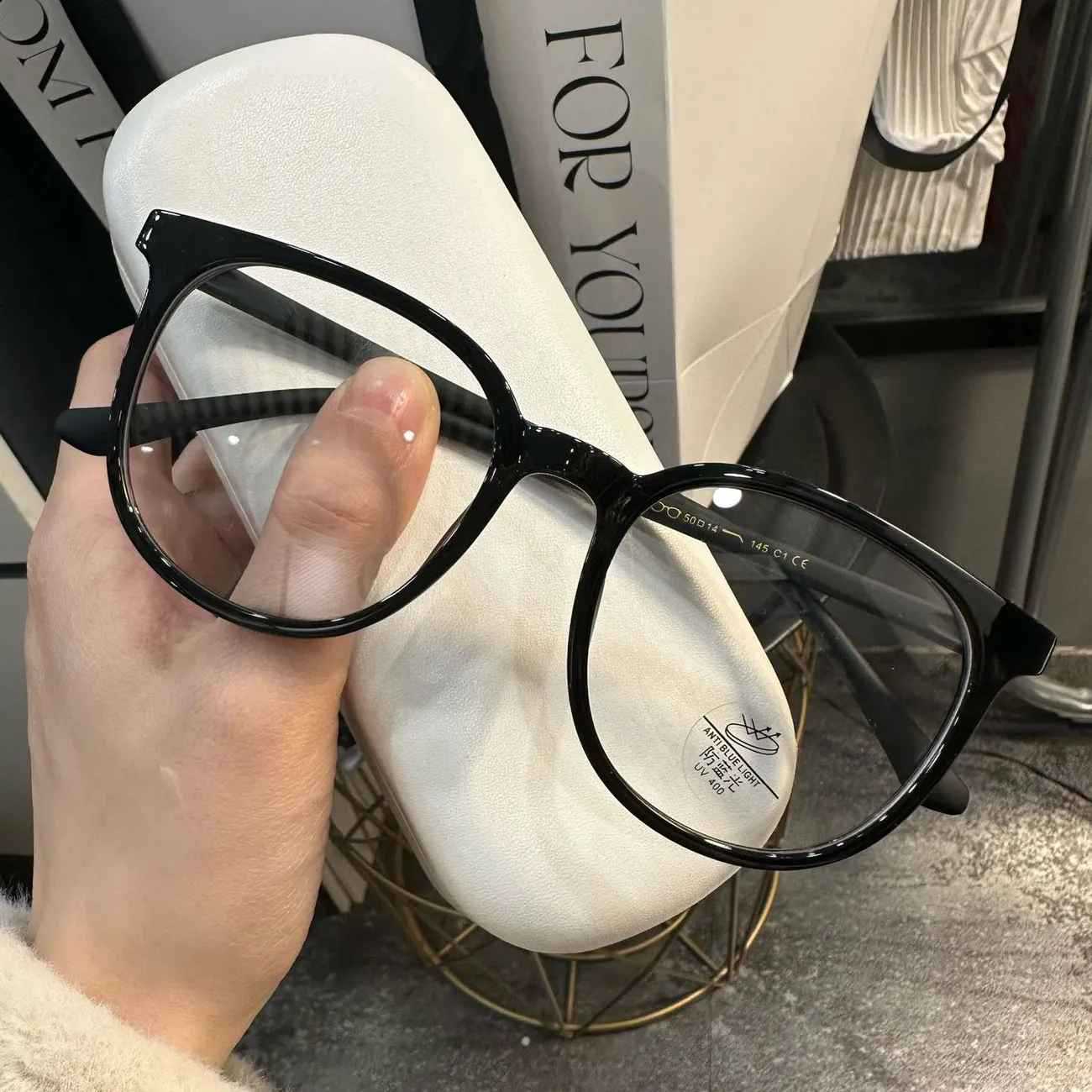 ZHJH Blue light blocking glasses retro round anti blue light glasses anti eye fatigue computer glasses suitable for men and women