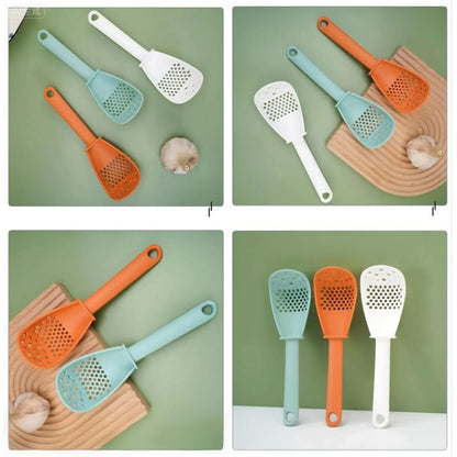 Multifunction Tongs Whisk Kitchenware Set Soft Silicone Cooking Spoon Drain Spoon Mashed Potato Grinder Noodle Scoop Egg Beater Churns Egg White And Yolk Separation Food Clip cook