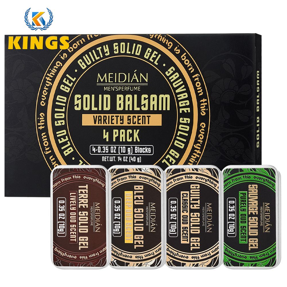 New Arrival 4 Pcs Men Body Deodorant Portable Solid Perfume Solid Balsam Solid Gel Woodsy Tones