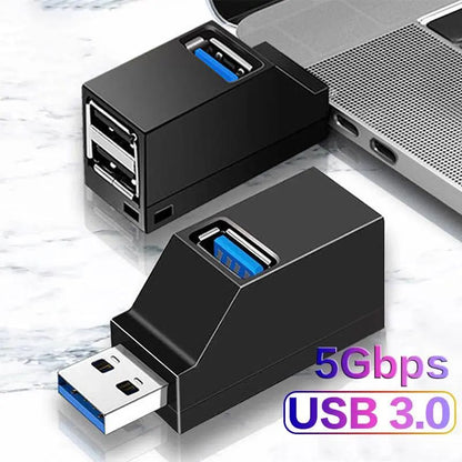 USB 3.0 HUB Adapter Extender Mini Splitter Box 3 Port High Speed Data Transfer USB Splitter Docking Station For PC Laptop, High Speed U Disk Reader for Macbook Mobile Phone Accessories