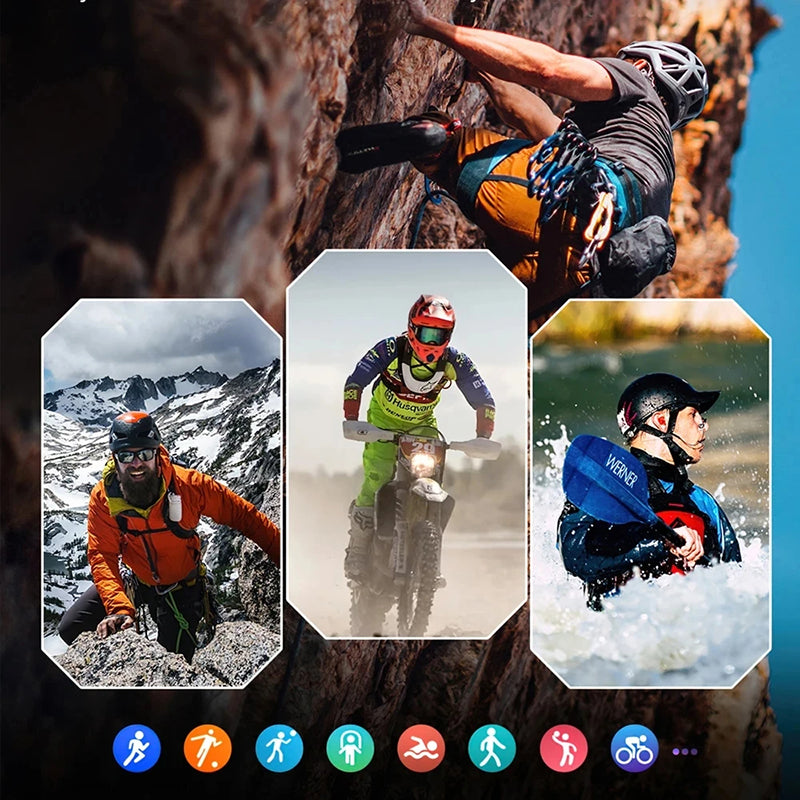 KR88 Men Smart Watch For Android IOS Fitness Watches IP68 Waterproof Military Healthy Monitor AI Voice Bluetooth Call Smartwatch