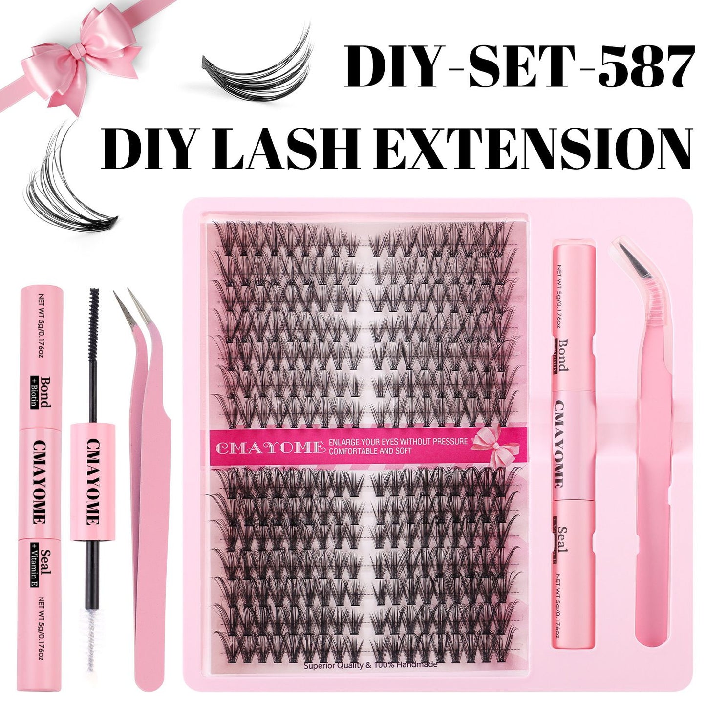 D Curve Single Cluster False Eyelash 8-16mm Gradient Natural Thickening DIY Segmented Grafted Hairy Eyelash for Women