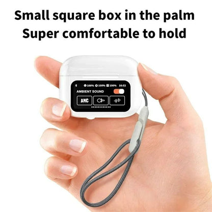 A9 Pro Wireless Bluetooth earphones LED Touch Screen Earpods Touch Screen ANC Noise Reduction Earbuds 500mAh Long Standby