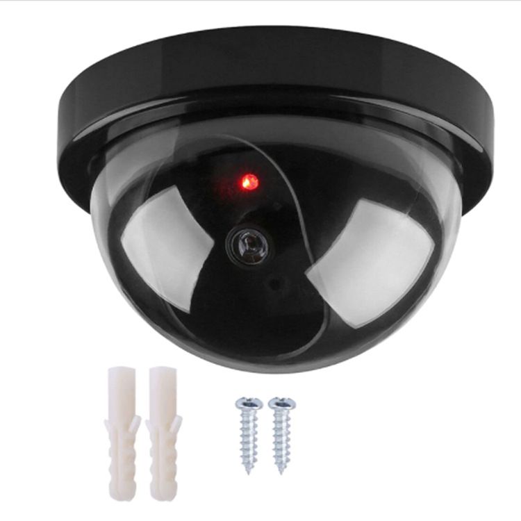 Dummy Camera Safety Camera Flash Light CCTV Surveillance Security Fake Camera For Scaring Away Thieves Dome black Camera SO REAL Camera Video Surveillance Dome Wireless Fake Security Surveillance