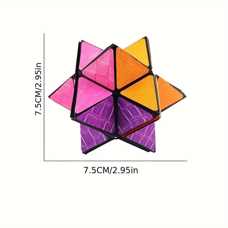 3D Hexagon Puzzle for Youngsters Infinity Magic Cube - 3D Hexagon Puzzle for Youngsters Space Geometry Flip Toy Brain Boost & Relax Mixed Colors, ABS Material