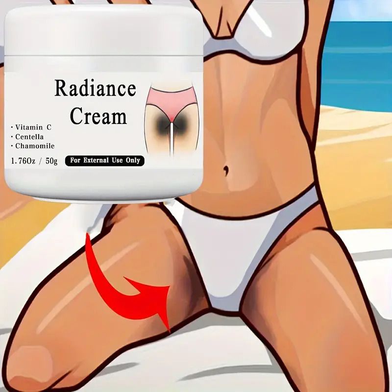 50g Radiance Cream for Illuminating Skin - Contains Vitamin C, For Private Parts, Underarm, Joints, Improve The Look Of Melanin, Illuminating Butt Thigh Inner Skin, 1.76Oz