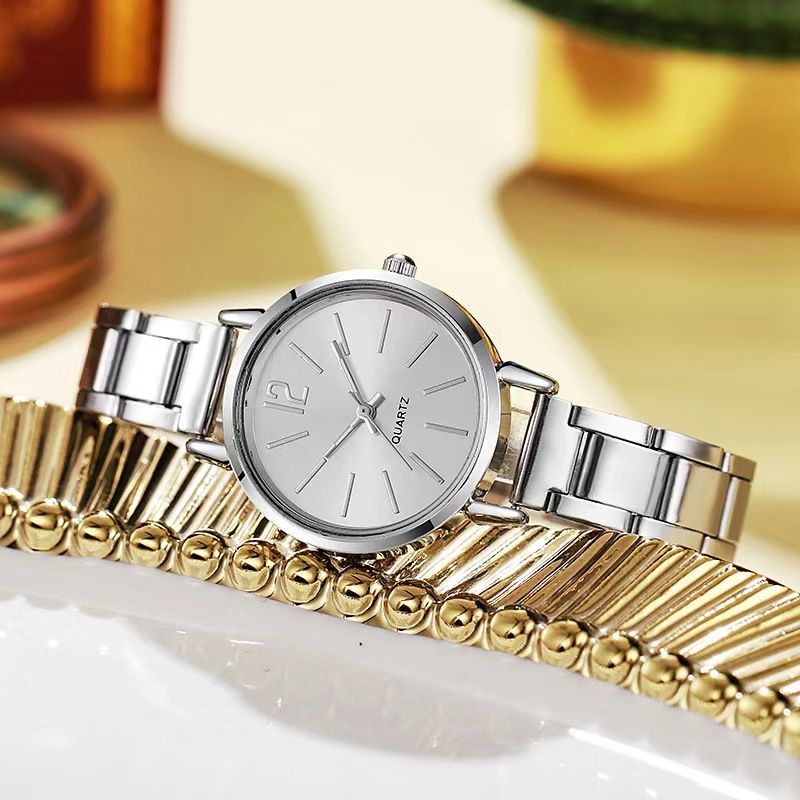 Stainless Steel Women Quartz Watches Bracelet Set For Ladies Lady Watch Wristwatches Female Watches Wrist Watch With Bangle Valentine's Day Christmas Birthday Gifts