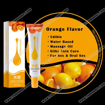 New Water Based Sex Lube Long Lasting Water Soluble Fruity Lubricant Edible Massage Body Oil Compact Anal Anus Gel Adult Toys for Sex for Women Male Couple Masturbation Fluid for Girlfriend Wife