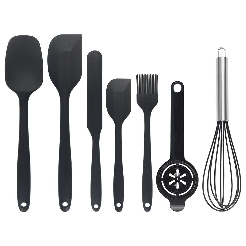 7 Pieces Silicone Spatula Set Food Grade Non Stick Heat Resistant Spatulas Turner for Cooking Baking Mixing Bakeware Tools Cooking Utensils