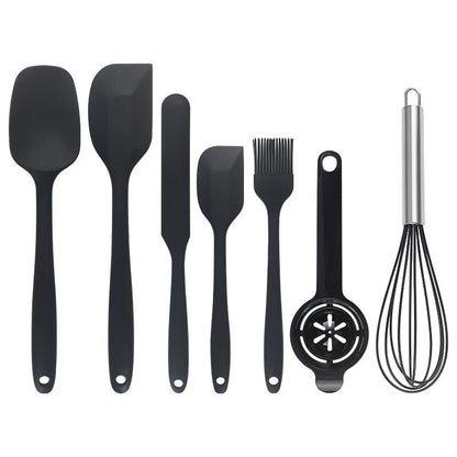 7 Pieces Silicone Spatula Set Food Grade Non Stick Heat Resistant Spatulas Turner for Cooking Baking Mixing Bakeware Tools Cooking Utensils