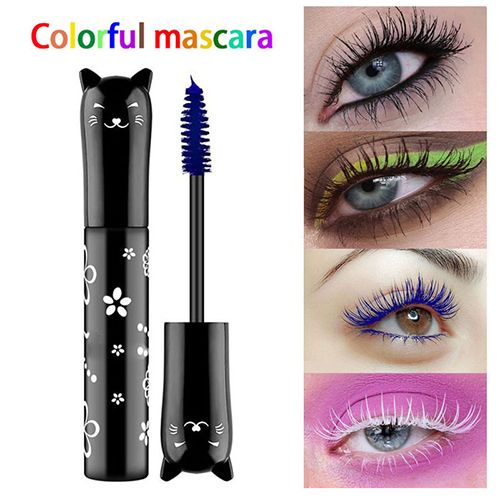 6 Color Mascara Waterproof Fast Dry Eyelashes Curls Extension Make-Up Eyelashes Blue Pink Purple Black White Coffee Ink Mascara