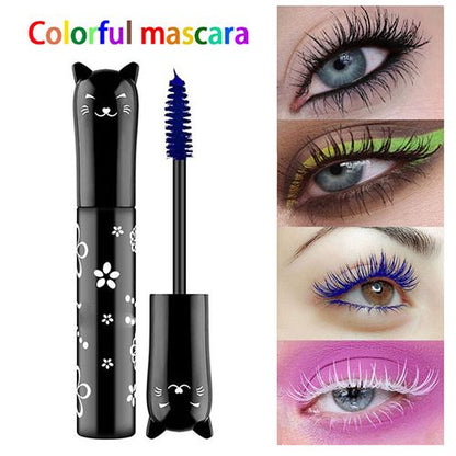 6 Color Mascara Waterproof Fast Dry Eyelashes Curls Extension Make-Up Eyelashes Blue Pink Purple Black White Coffee Ink Mascara