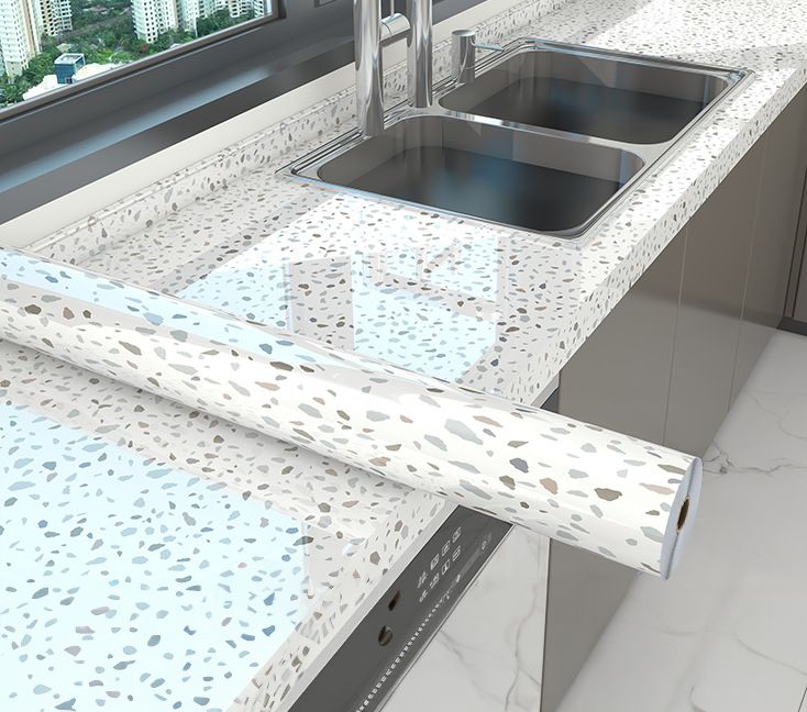 Glossy Self-Adhesive Removable Wallpaper peel and Stick Wallpaper- Vinyl Contact Paper for Countertops, Cabinets, Furniture