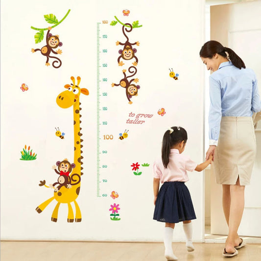 Large Jungle Animals Wall Stickers for Kids Rooms Boys Room Bedroom Decoration Forest Wallpaper Posters Vinyl Nordic Home Decor