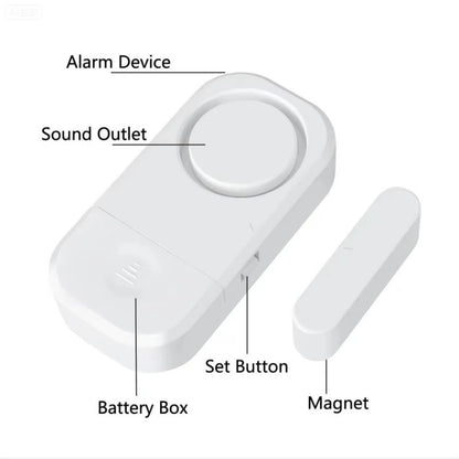 Horn Door Window Anti-Theft Alarm Wireless Burglar Alarm Home Security System Security Sensor Magnetic Contact Alarm Magnetic Sensor Home Safety Device Mini Horns & Sirens Anti-theft Device Burglary