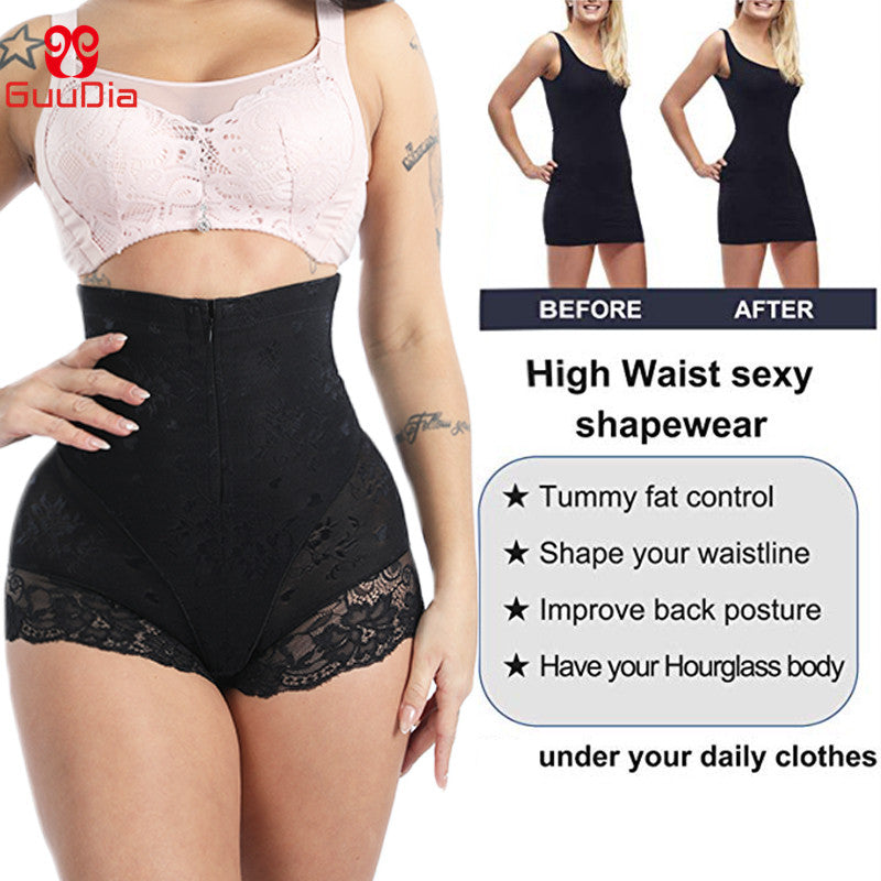 Shaper Panties Lace Shapers Body Shaper With Zipper Double Control Lingerie Shapewear