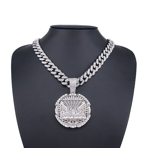 new last supper pendant necklace for men pendant with cuban chain necklace iced out bling bling chain gift fashion necklace hip hop rapper jewelry accessories for men/women