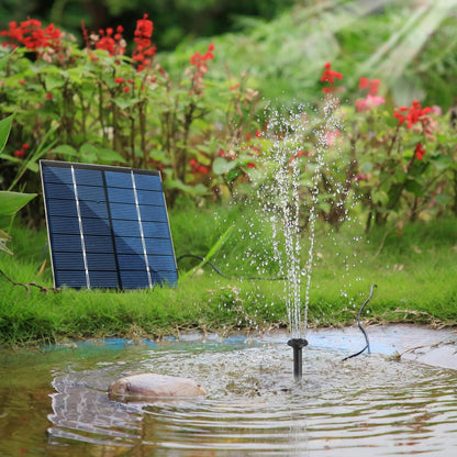 Solar Power Fountain Submersible Floating Water Pump Bird Bath Pond Garden Decor
