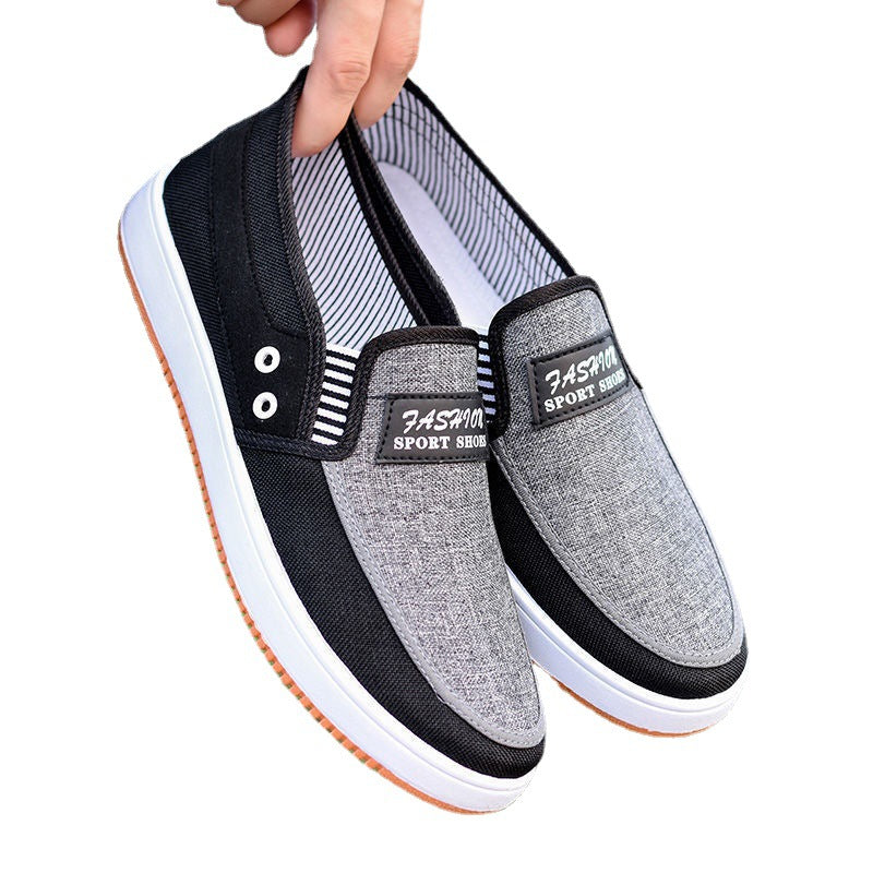 Shoes Men Shoes Loafers Casual Shoes Rubber Shoes Slip-Ons Shoes Tendon Sole Canvas Loafers Classic Shoes