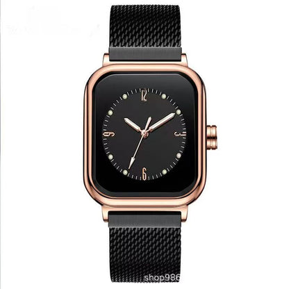 Simple mesh belt quartz women's watch fashion watch Sports Watch Quartz watch Men's Watch Trendy Night Light Watch Square watch Men's Watch