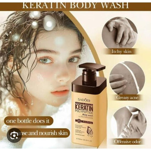 Keratin Repair Body Wash â€“ Keratin & Polypeptide Formula For Silky Smooth, Nourished Skin