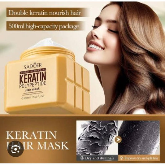 Keratin Repair Polypeptide Hair Mask â€“ Deep Nourishment, Damage Repair & Shine Boost