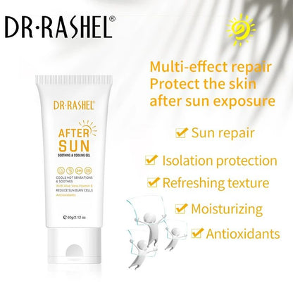 Dr. Rashel After Sun Soothing And Cooling Gel Enriched With Aloe Vera And Vitamin E Reduce Sun Burns Rehydrates The Skin Reduce Redness or Inflammation 60g