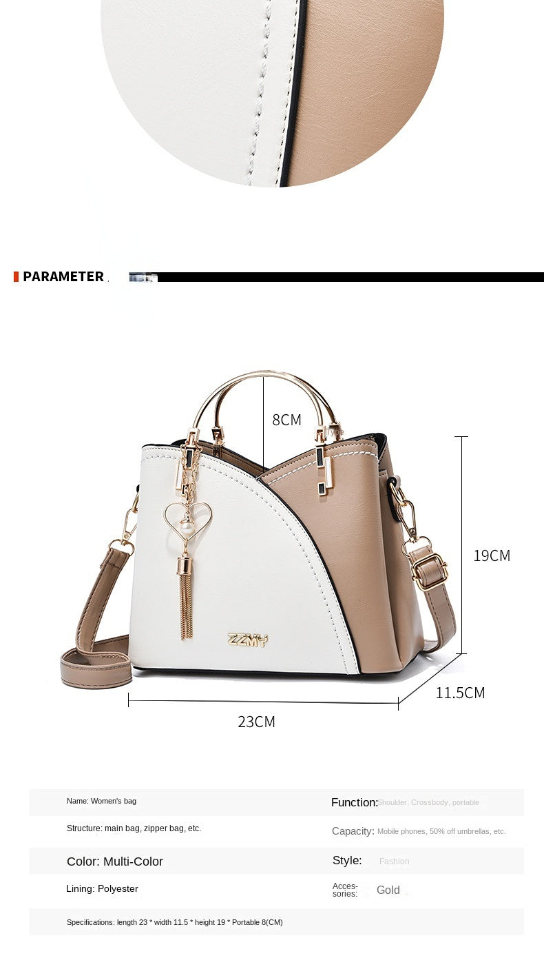 Women's stylish all-matching PU leather styling single shoulder straddle bag handbag shoulder bag