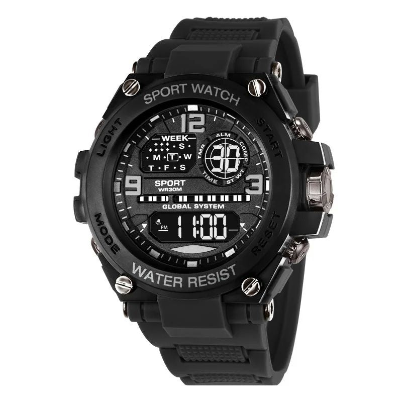 Men Watch Outdoor Sport Watches Multifunction Electronic Watches Anti Drop and Shock-absorbing Wristwatches, Chrono Waterproof Men Watches Led Digital Watch