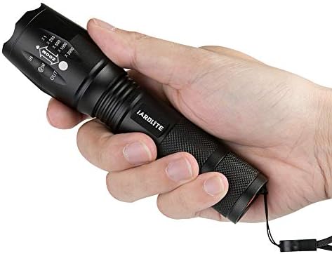 LED Emergency Handheld Flashlight with Adjustable Focus, Water Resistant, 5 Modes, Best Tactical Flashlight for Emergency, Camping and Fishing