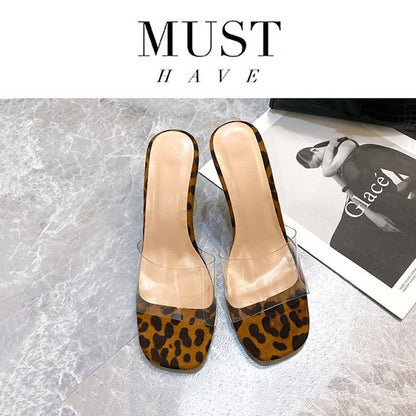 Ladies Shoes Women Shoes Sandals Heels High-heeled Shoes Slippers Flip Flops Leopard Print Female Shoes On Sale