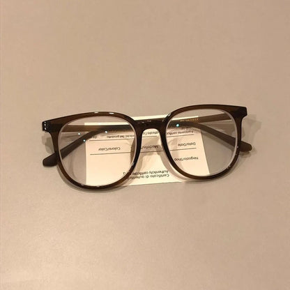 ZHJH Blue light blocking glasses retro round anti blue light glasses anti eye fatigue computer glasses suitable for men and women