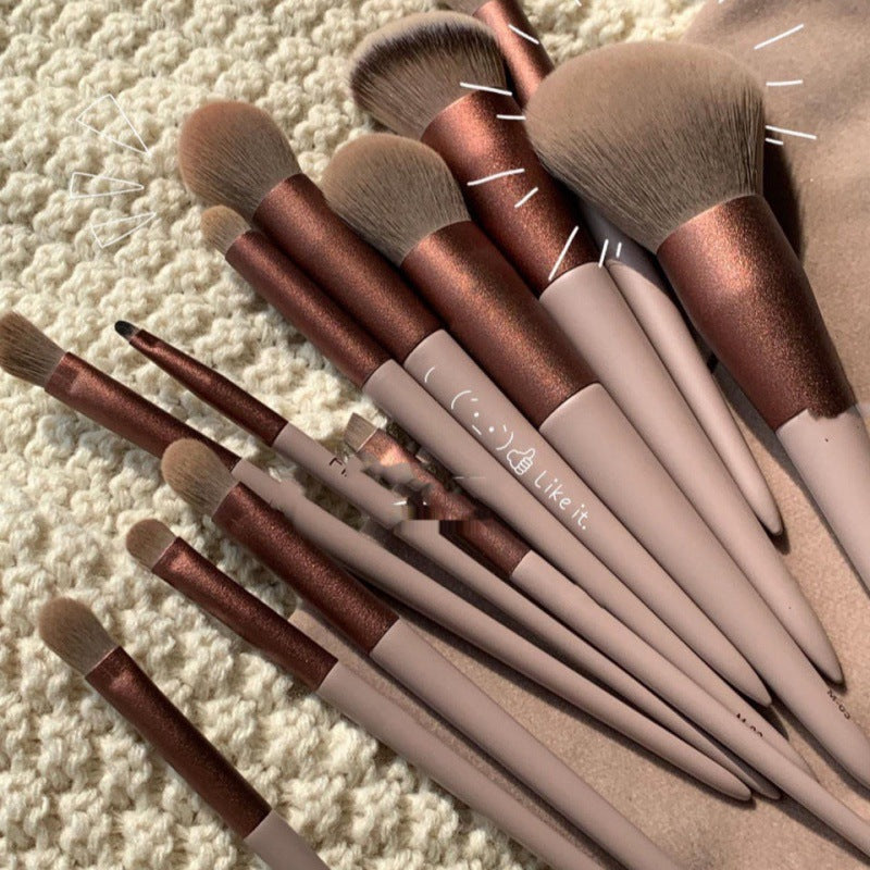 13Pcs Makeup Brushes Set Foundation Powder Eyeshadow Concealer Blending Makeup brush set Beauty Tool with Storage Bag