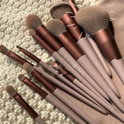 13Pcs Makeup Brushes Set Foundation Powder Eyeshadow Concealer Blending Makeup brush set Beauty Tool with Storage Bag