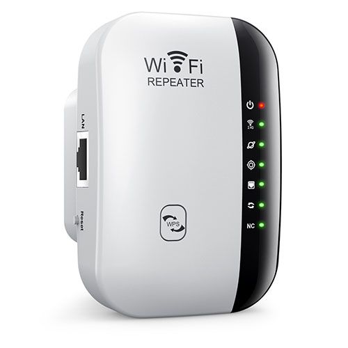 Upgraded Version 300Mbps Wireless WIFI Repeater 2.4G Booster Router WiFi Range Extender With network cable Wi-Fi Signal Amplifier 802.11N Network Card Adapter For PC 7 Status Light Wireless Repeater