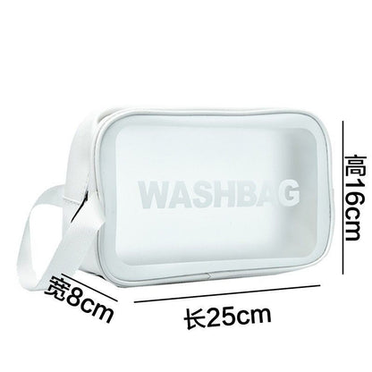 Fashionable Waterproof Cosmetic Portable Storage Bag Travel Wash Bag waterproof toiletry bag Transparent Frosted PVC Cosmetic Bag Beauty Case Storage Bag Zipper Makeup Organizer