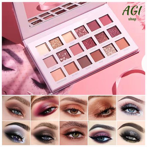 18 Colors Eyeshadow Pallete, Pearlescent Matte Glitter Eyeshadow Palette Make Up Eyeshadow Beauty Eye Pallete Waterproof Concealer Makeup Pallete Lasting-Effect Eye Shadow