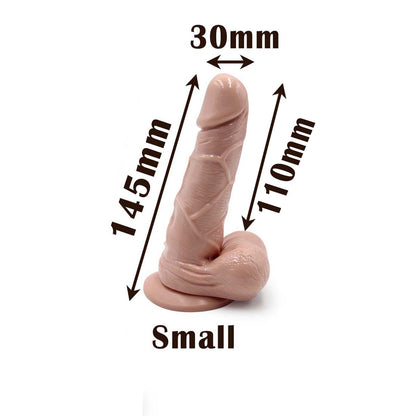 3 Sizes Dildo Options Small Medium Large Realistic Silicone Dildos Monster Cock with Balls Suction Cup Masturbation Adult Sex Toy for Women Perfect Love Gift for Couples Girlfriend Wife