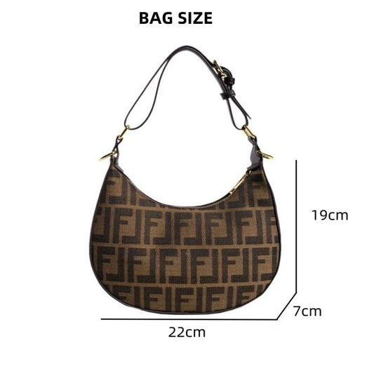 Mateamoda Elegant Designer Monogram Hobo Underarm Bag