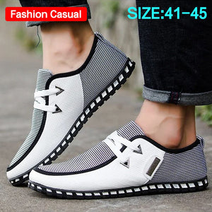 ASSKLO Designer Men's Casual Shoes Fashionable Leather Shoes Lightweight Breathable Sneakers Outdoor Sports Shoes Walking Shoes Canvas Flat Shoes For Parties Dances Wedding Celebration Gifts whtie