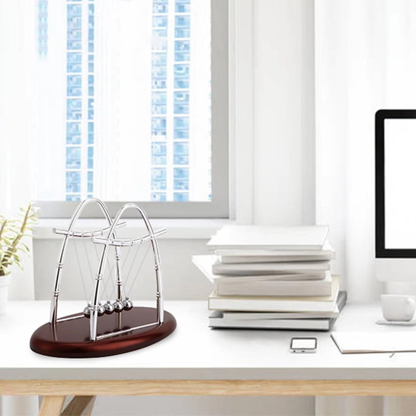 Newton's Cradle Balance Steel Ball Teaching Supplies Physics Science Pendulum Desktop Toys Stress Relief Gifts Home Decoration