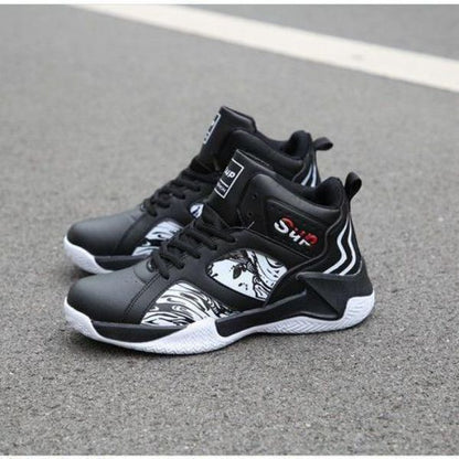 Men's Front Lace-Up Sports Outdoor Running Basketball Shoes High Top Fashion Casual Student Shoes Basketball