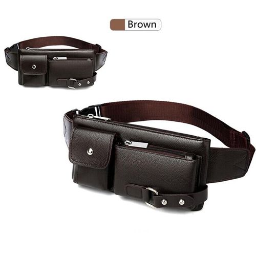 Fashion Waist Bag Fanny Pack Crossbody Pouch Waist Bag For Men Women Shoulder Bags Adjustable Shoulder Strap Fanny Pack Purse Large Phone Belt Bag PU Leather Outdoor Travel Phone Bag Zipper Closure
