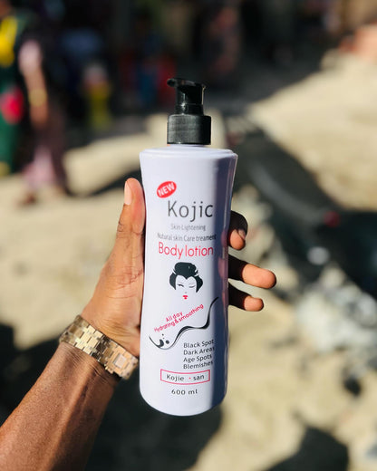 Kojie San Kojic Acid Lotion - Nourishing & Skin Brightening Body Lotion with Rosehip, Shea Butter & Vitamin E Body Lotion for Flawless Even Skin Tone - 500ml
