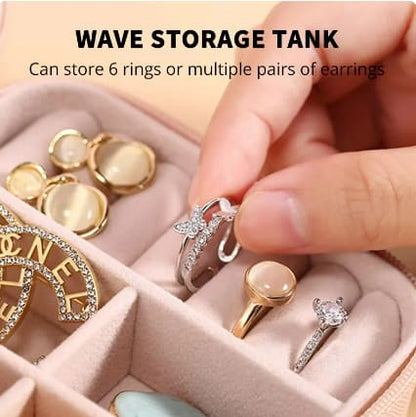 Mini Jewelry Storage Box Portable Home Travel Earrings Necklace Storage Case for Women Ring Organizer PU Leather Display Case