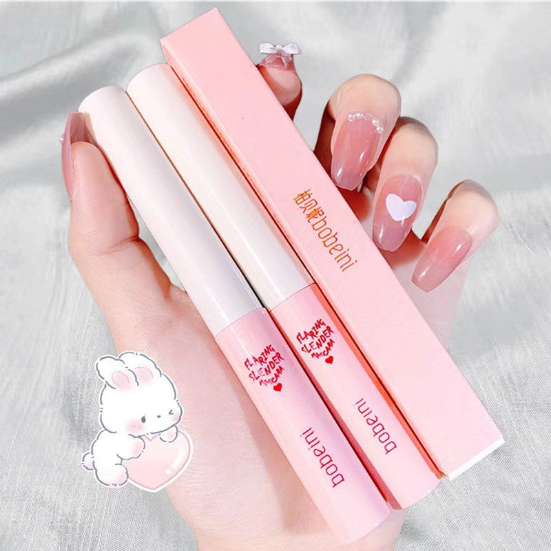 Mascara Fine Brush Head Waterproof Sweat Proof Lengthened Volume Warping Eye Waterproof mascara will last for a long time Makeup Eye black cross-border super long thin brush head